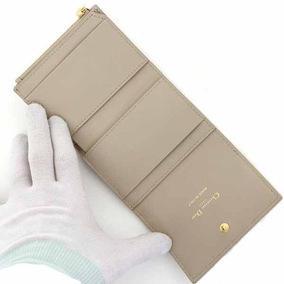 DIOR Jolie Hibiscus Wallet Canage Lambskin Trifold Wallet Hibiscus S3105unjb - Picture 4 of 6